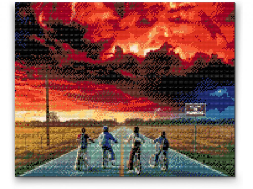 Diamond Painting av Stranger Things – motiv med karaktärer och stämning