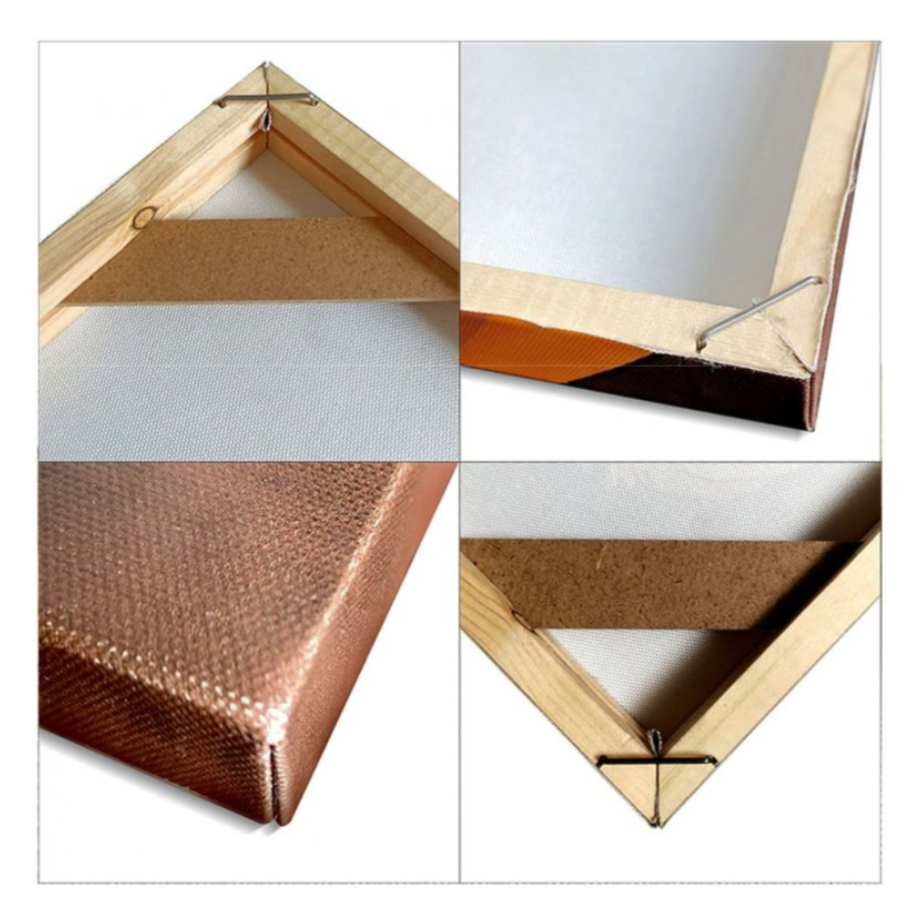 Monterad saml-själv ram med färdig diamond painting – stilren väggdekoration