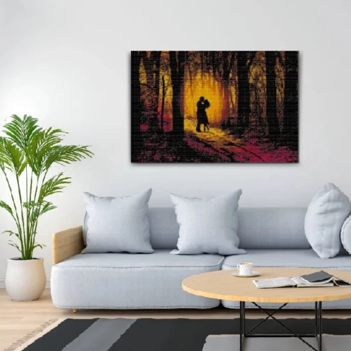 Par i naturen – kärleksfullt Diamond Painting-motiv