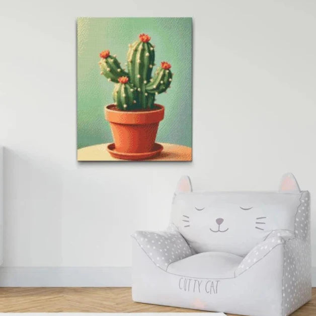 Kaktus i färg och form – kreativ Diamond Painting