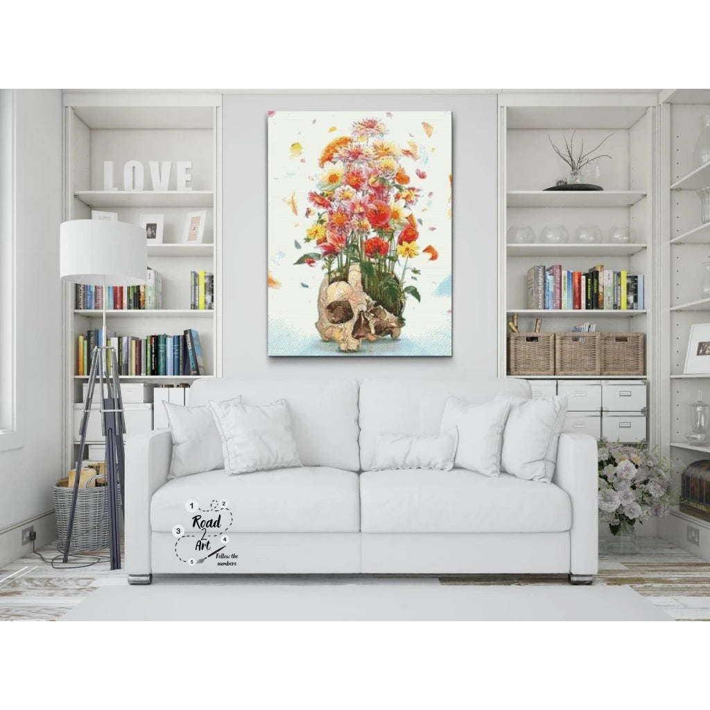 Evig Blomning – konstnärlig halloween diamond painting