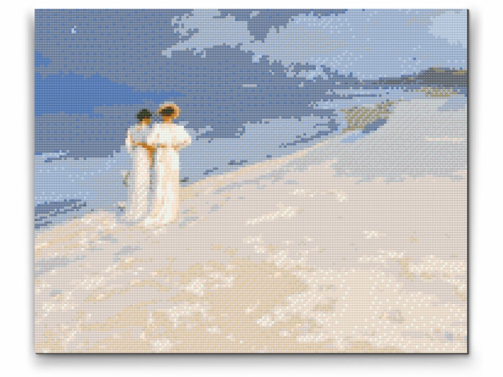 SOMMARAFTEN PÅ SKAGEN SØNDRESTRAND av P.S. Krøyer | Diamond Painting