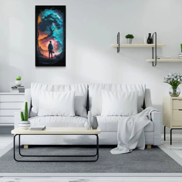 Skogens inre mystik – diamanttavla med djupa färger och magisk känsla