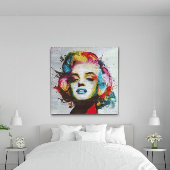 Diamanttavla med Marilyn Monroe – ikonisk porträttkonst att pärla själv