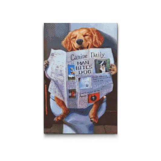 diamond painting rolig hund