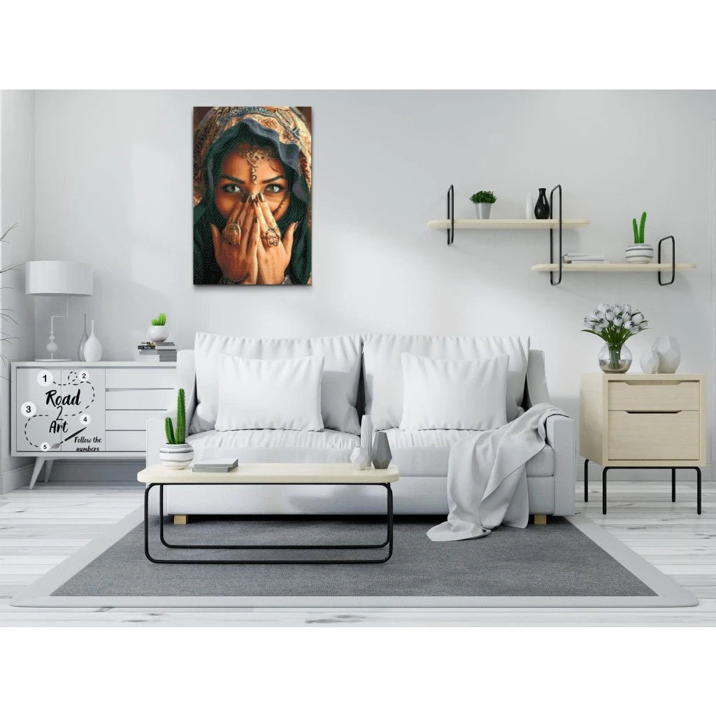 Porträtt i diamanter – mystisk kvinna