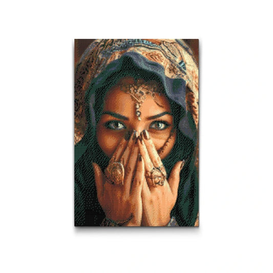 Diamond painting kvinna med slöja