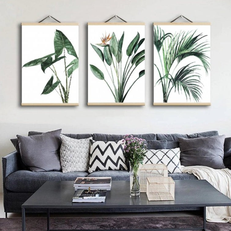 Diamond painting hängd i magnetisk ram – lätt att byta motiv


