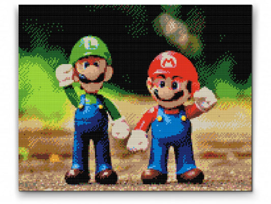 Diamond Painting av Mario Brothers – retro spelmotiv