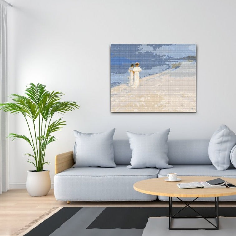SOMMARAFTEN PÅ SKAGEN SØNDRESTRAND av P.S. Krøyer | Diamond Painting