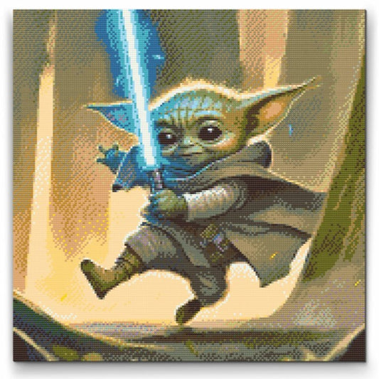 Baby Yoda diamond painting – söt och detaljerad diamanttavla för fans

