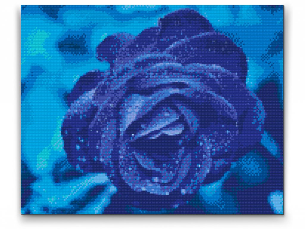Diamond Painting av blå ros – elegant och mystiskt blommotiv