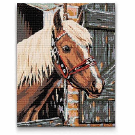 Diamond Painting av brun häst – kraftfullt naturmotiv
