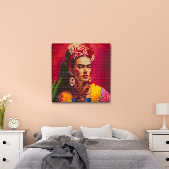 Frida Kahlo i pärlor – kraftfull och vacker diamanttavla att skapa själv

