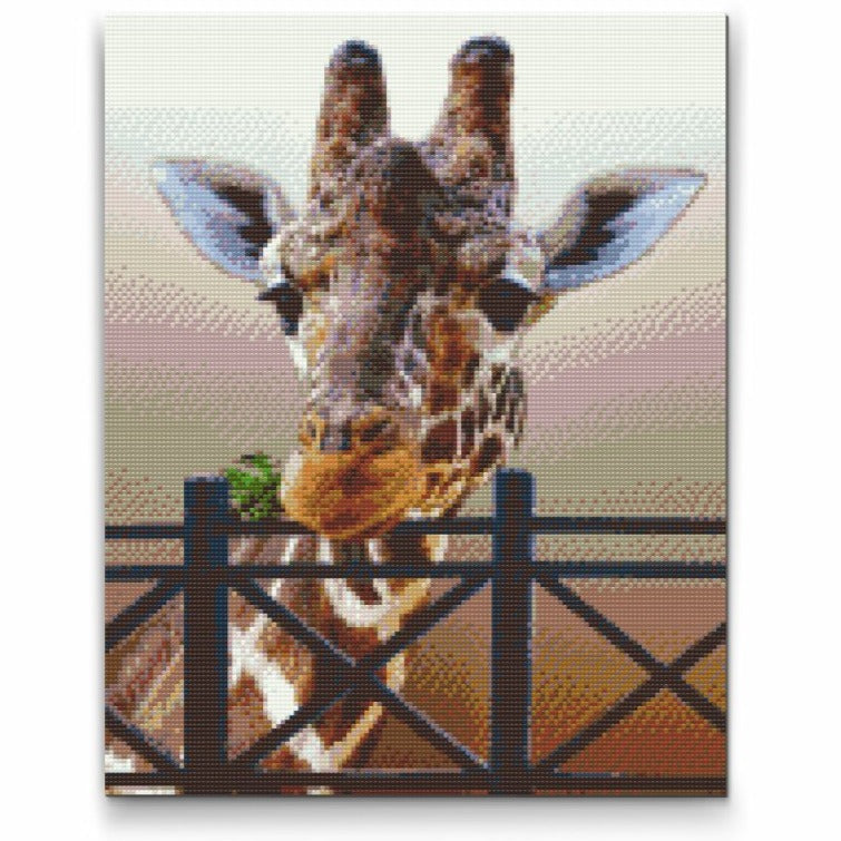 Diamond Painting av giraff – färgglatt och lekfullt motiv