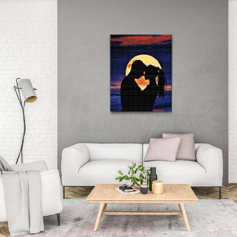 Kärleksfullt motiv vid solnedgång – Diamond Painting